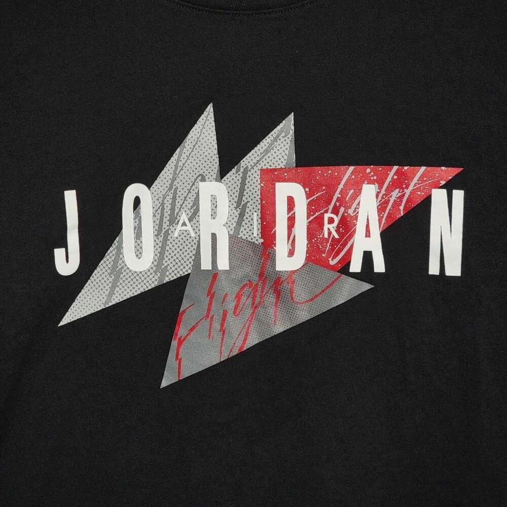 Jordan T-Shirt Mens 2XL Black Flight Graphic Jumpman Tee Shirt Athletic Casual - Picture 2 of 9
